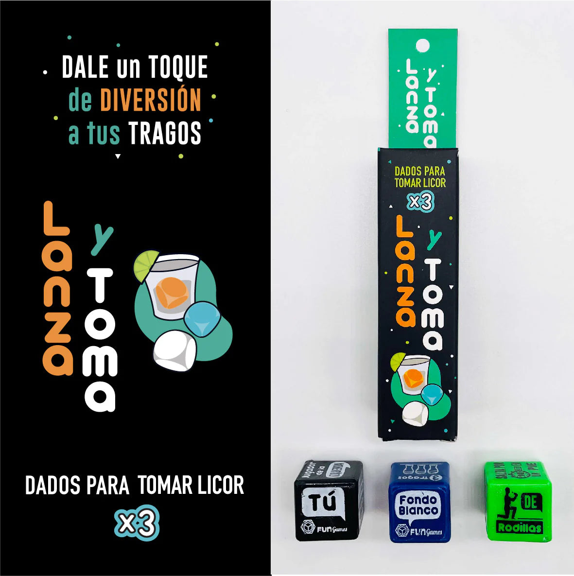 Juego Dados Lanza y Toma