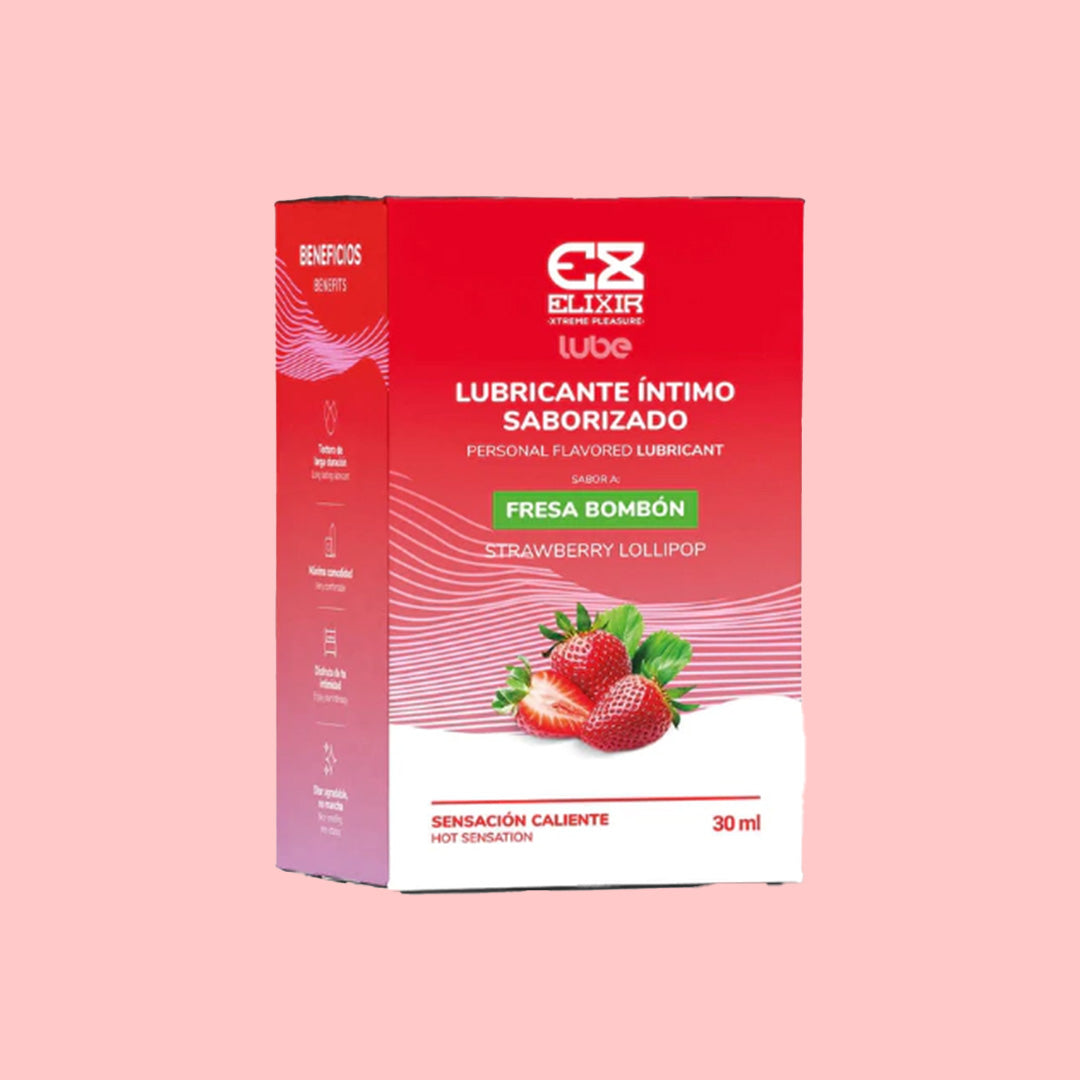 Lubricante Caliente Sabor Fresa Bombon Elixir 30ML