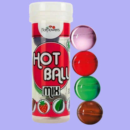 Hot Ball x 4 Mix (Chocolate, Fresa, Menta y Uva)