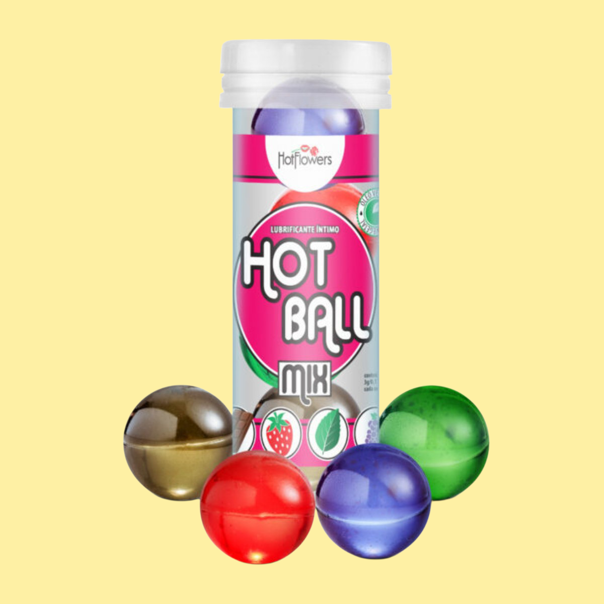Hot Ball x 4 Mix (Chocolate, Fresa, Menta y Uva)