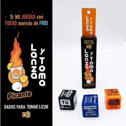 Juego Dados Lanza y Toma Picante