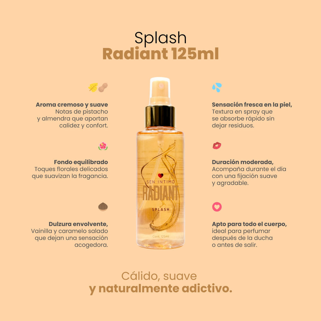 Splash Radiant con Feromonas Femeninas 125ML