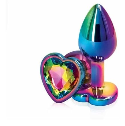 Plug Anal Joya Acero Tornasol Corazón Talla M
