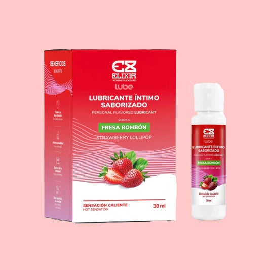 Lubricante Caliente Sabor Fresa Bombon Elixir 30ML