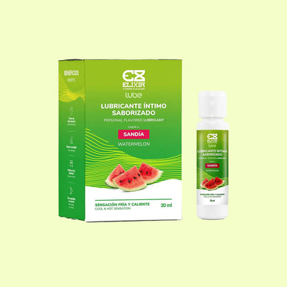 Lubricante Caliente-Frío Saborizado Sandía Elixir 30ML
